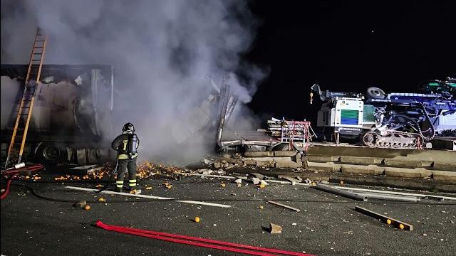 Inferno in A1, riaperto dopo dodici ore il tratto tra Arezzo e Monte San Savino - _NrgMryX0uU