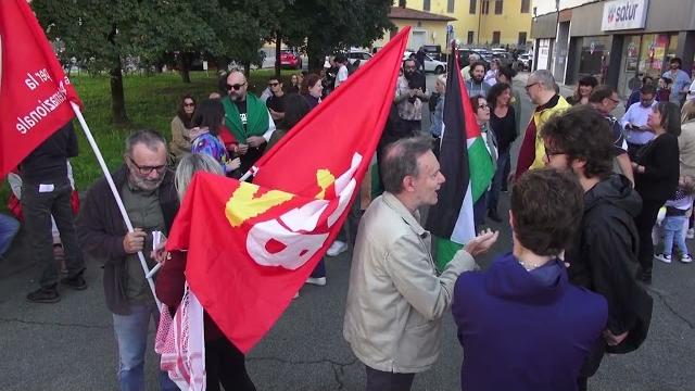 Striscione sul cavalcavia a sostegno della Global Sumud Flottilla. Sabato manifestazione a Saione - m5sKxe8OtiY