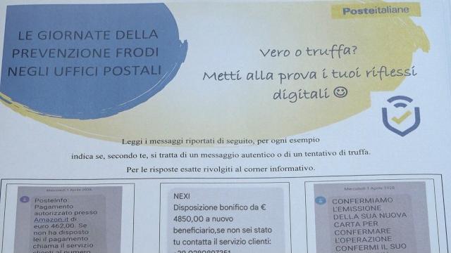 Sventata truffa da 13mila euro alle Poste, decisivo l'intervento dei dipendenti