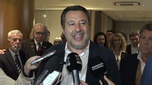 Salvini ad Arezzo per la lista della Lega. 