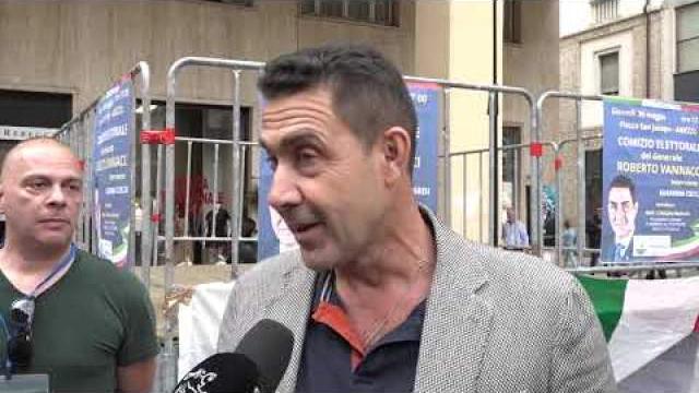 Europee: ad Arezzo il primo comizio elettorale del generale Vannacci - ge6p3VSCzso