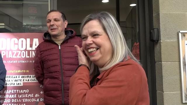 Riapre un'edicola a Bibbiena, grazie ad Aruba, Edizioni Fruska, il comune e i volontari - u4mGT-YTkxw